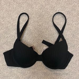Shade and shore black underwire top